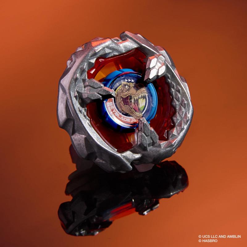 Conjunto multipack Beyblade X Jurassic World T. Rex x Mosasaurus